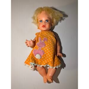 Vintage 1964 Tiny Cheerful Tearful Baby Doll by Mattel  Hong Kong
